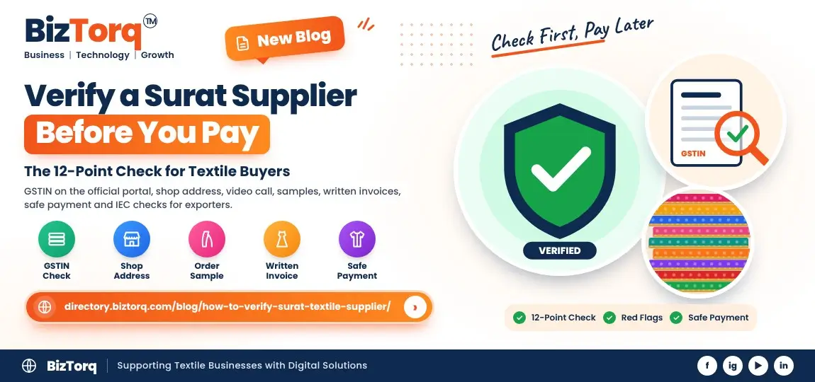 How to Verify a Surat Textile Supplier Before You Pay: 12-Point Check